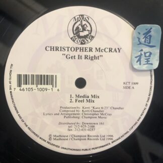Christopher McCray – Get It Right (KCT 1009)